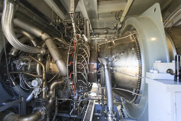 Газотурбинный Двигатель Электростанции — стоковое фото
