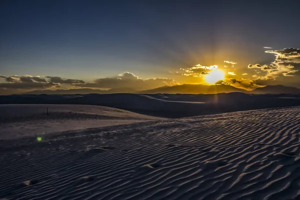 Sonnenuntergang Über Dem White Sands National Monument Alamogordo New Mexico — Stockfoto