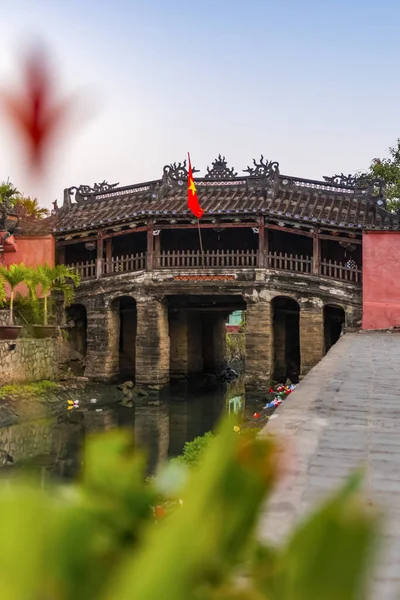 Ponte Japonesa Hoi Patrimônio Mundial Unesco Hoi Província Quang Nam — Fotografia de Stock