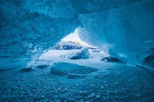 Crushed Ice Auf Wunderschönen Mustern Und Formen Entlang Der Küste — Stockfoto