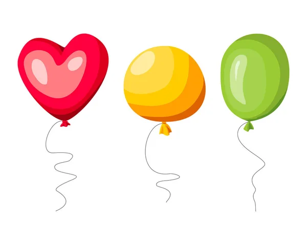 Vektör kümesi yalıtılmış renk balonlar — Stok Vektör