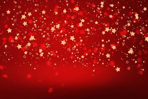konfeti Ower kırmızı arka plan uçan yıldız