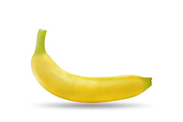 彩色背景下鲜黄香蕉色泽鲜红的果实图案 — 图库照片