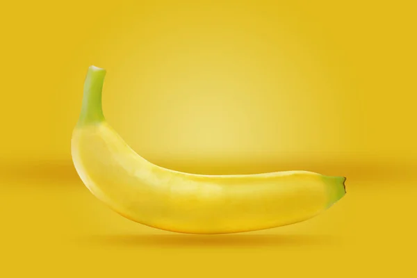 Kolorowy Wzór Owoców Świeżych Bananów Żółtych Kolorowym Tle — Zdjęcie stockowe