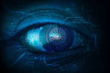 Soyut yüksek teknoloji göz konsepti 