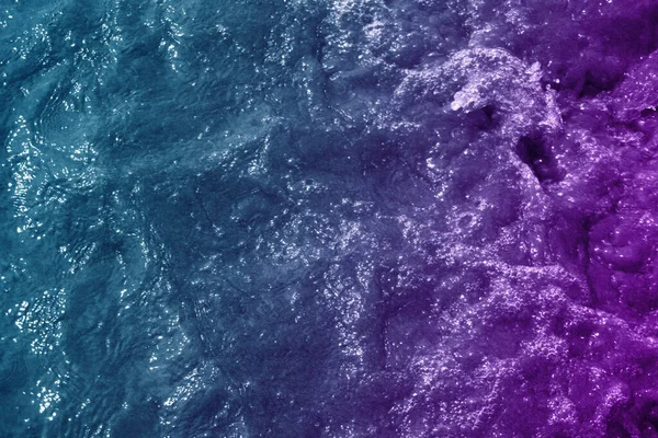 Superfície Onda Fundo Abstrato Mar Com Cor Filtrada Azul Roxo — Fotografia de Stock