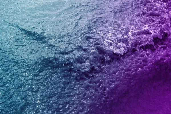 Superfície Onda Fundo Abstrato Mar Com Cor Filtrada Azul Roxo — Fotografia de Stock