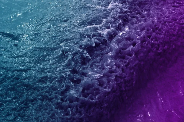 Superfície Onda Fundo Abstrato Mar Com Cor Filtrada Azul Roxo — Fotografia de Stock