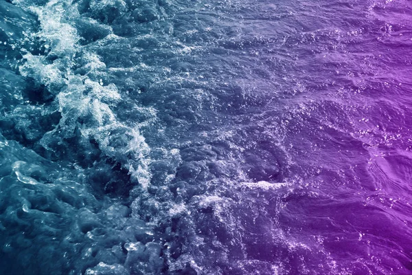 Superfície Onda Fundo Abstrato Mar Com Cor Filtrada Azul Roxo — Fotografia de Stock