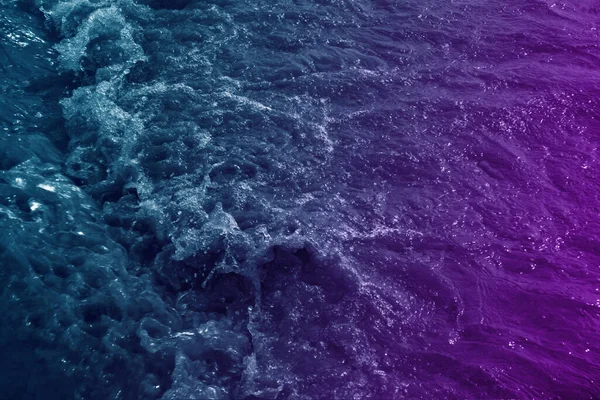 Superfície Onda Fundo Abstrato Mar Com Cor Filtrada Azul Roxo — Fotografia de Stock