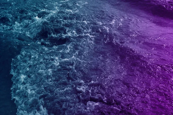 Superfície Onda Fundo Abstrato Mar Com Cor Filtrada Azul Roxo — Fotografia de Stock