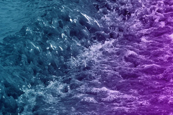 Superfície Onda Fundo Abstrato Mar Com Cor Filtrada Azul Roxo — Fotografia de Stock