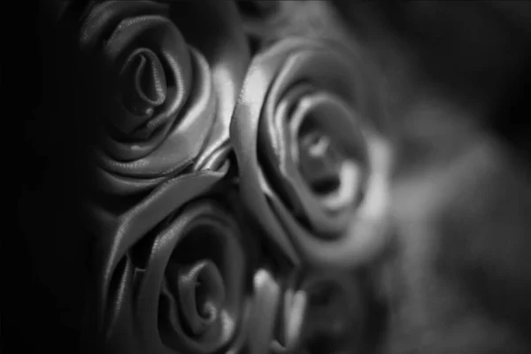 Fekete Fehér Fogalom Selyem Szövet Textúra Fekete Színben Hajtogatott Formájában — Stock Fotó