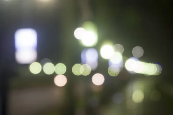 Night City Street Lights Bokeh Bakgrund — Stockfoto