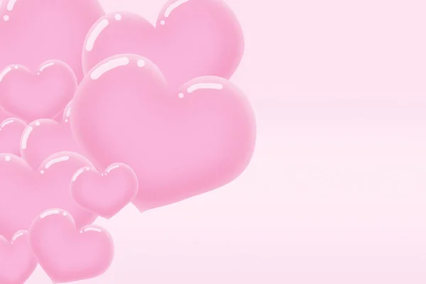 Liefde Valentijn Concept Liefde Vorm Met Roze Achtergrond — Stockfoto