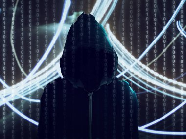 Veri güvenliği konseptinde genç bir hacker