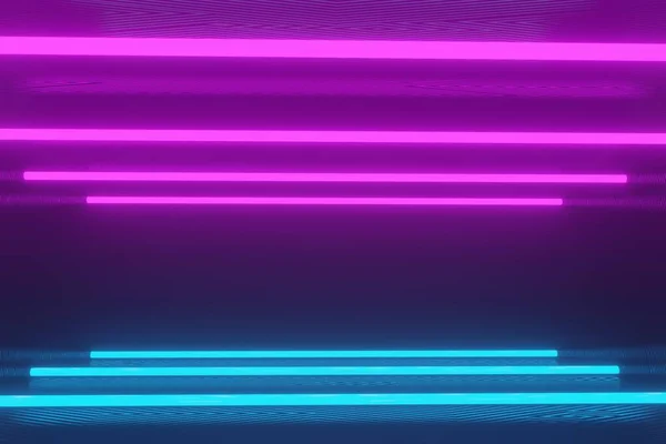 Rendering Glödande Neon Blå Och Lila Mörk Texturering Bakgrund — Stockfoto