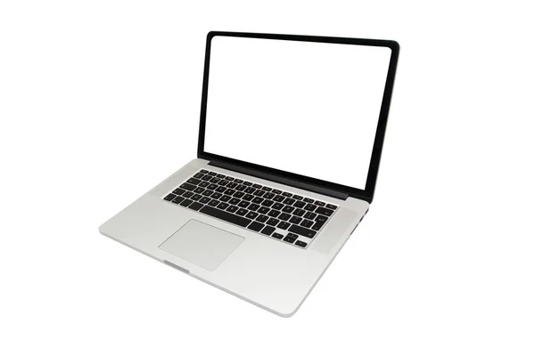 Isolierter Laptop Mit Leerraum Auf Weißem Hintergrund — Stockfoto