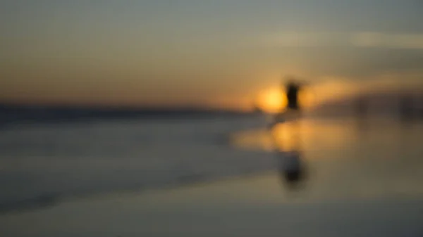 Beau Coucher Soleil Sur Plage Yogyakarta Indonésien — Photo