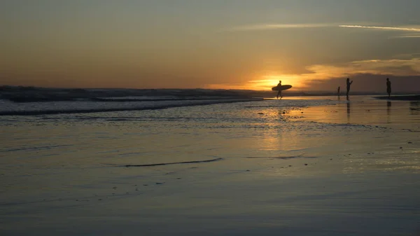 Den Fina Solnedgången Vid Stranden Yogyakarta Indonesian — Stockfoto