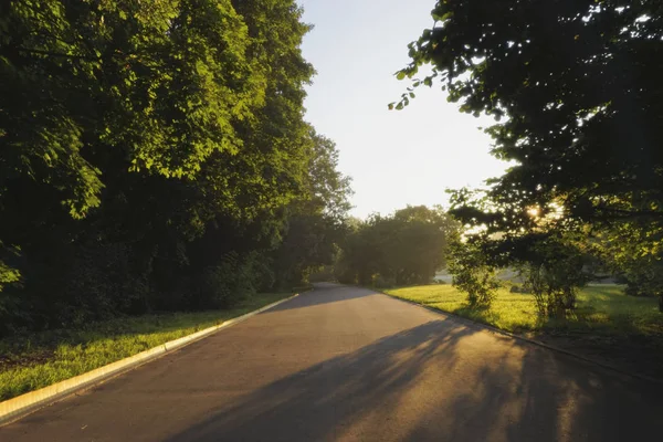 La strada per il Parco la mattina presto . — Foto Stock