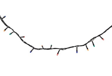 Çok renkli lamba garland beyaz izole