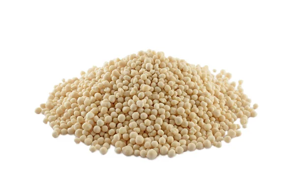 Heap of composite mineral fertilizers, isolated on white — Stock Photo, Image