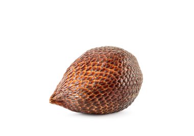 Salak meyve üzerinde beyaz izole