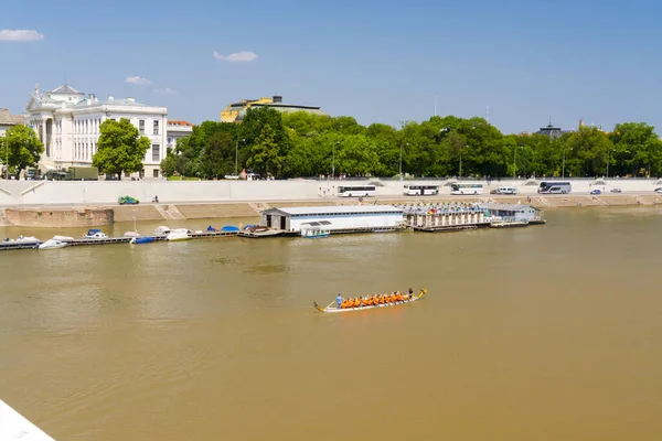 Szeged Hungary May 2016 Dragon Boat Tisza River Szeged — Stock Photo, Image