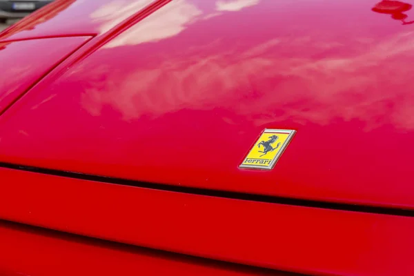 Szeged Magyarország Május 2016 Részlet Egy Piros Ferrari 348 Sportautóról — Stock Fotó