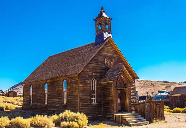 Igreja antiga na Cidade Fantasma da Califórnia — Fotografia de Stock