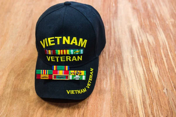 Vietnam Vet's Hat & Service Ribbons — Stock Photo, Image