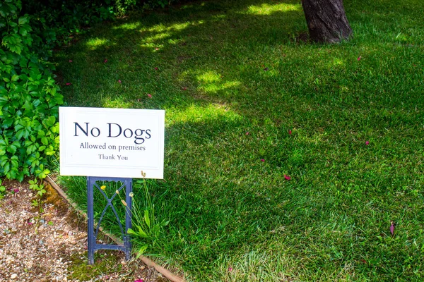 No Dogs Allowed On Premises Sign