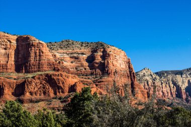 Red Rock Dağları mavi gökyüzü arka plan katmanları