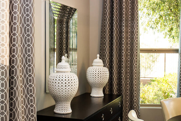 Dining Room Vases On Cabinet