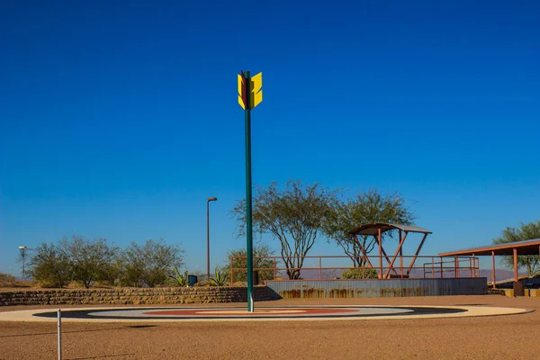 Riesenpfeil Bullseye Kostenlosen Stadtpark — Stockfoto