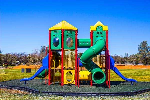 Children's Playground Equipment & Slides — Stock Photo, Image