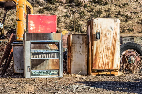 Vintage Vending Machine & Old Refrigerator