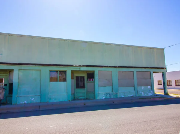 Falló Frente Tienda Negocios Con Ventanas Tapiadas — Foto de Stock