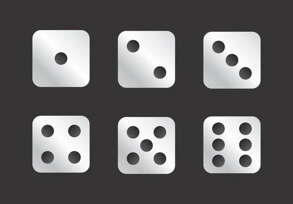 Dice faces illustration — Stock Vector