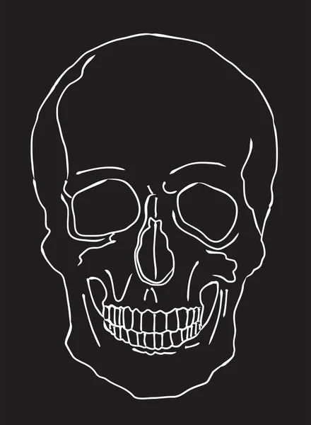 Illustratie van een schedel — Stockvector