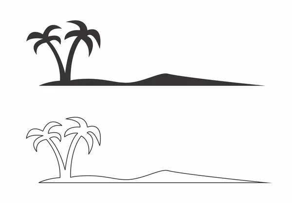 Ostrovy s palmami — Stockový vektor