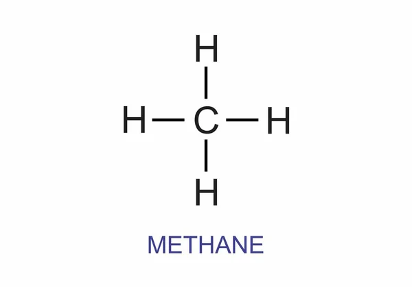 Methanstrukturformel — Stockvektor