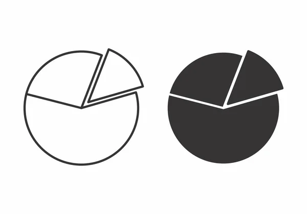 Gráficos de torta preto e branco —  Vetores de Stock