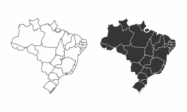 ブラジルの地図 — ストックベクタ