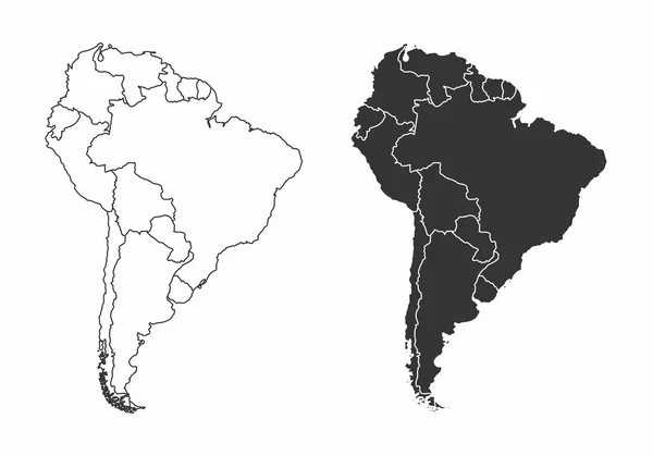 Mapas de América del Sur — Vector de stock