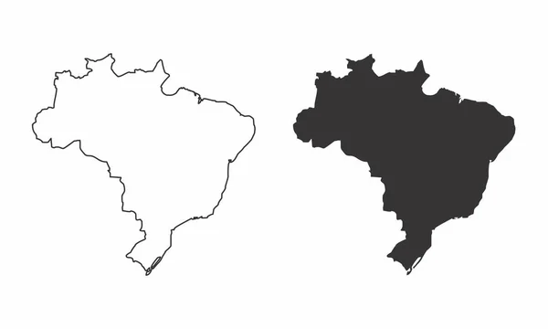 ブラジルの地図 — ストックベクタ