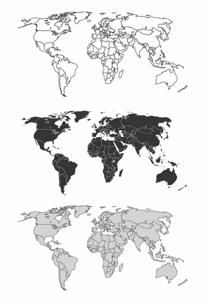 World maps illustration — Stock Vector