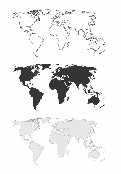 Ilustración de mapas mundiales — Vector de stock