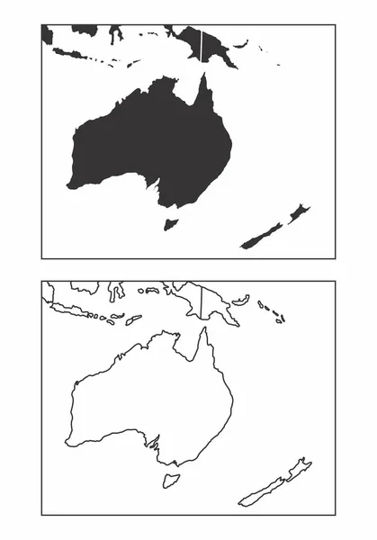 Kaarten van Oceania — Stockvector